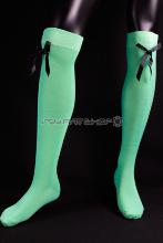 Chaussettes Vertes fluo longues avec petit noeud noir