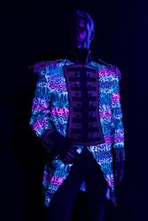 Veste de parade année 80 fluo UV L homme