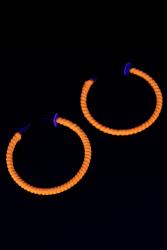 Boucles d'oreilles orange fluo UV croles