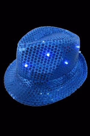 Chapeau bleu lumineux Led
