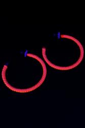 Boucles d'oreilles rose fluo UV croles