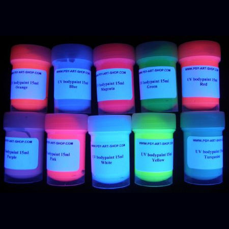 Pack maquillage fluo 10 couleurs 50 personnes