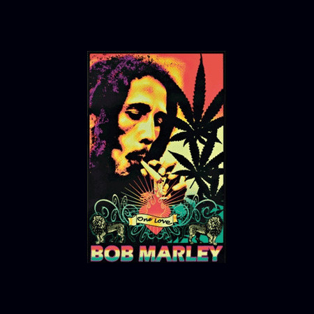 Poster fluo : Bob Marley « One Love »