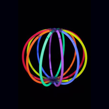 Boule lanterne fluo lumineuse multicolore
