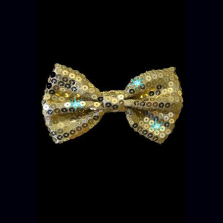 Nœud papillon LED doré