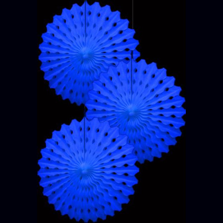 Déco fluo rosace blanc Ø 45 cm - 3 pièces