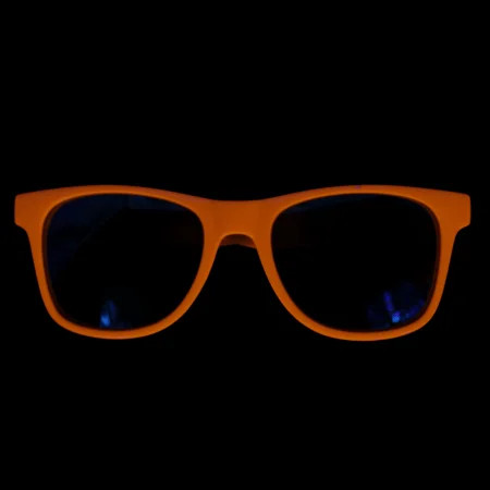 Lunettes orange fluo UV années 80