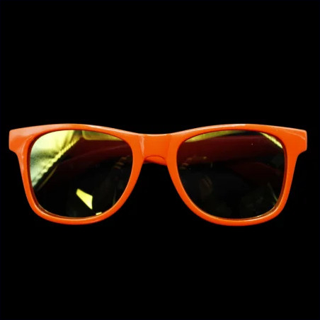 Lunettes orange fluo UV années 80