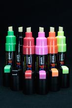  Lot de 6 POSCA 8 mm : 5 couleurs Fluo UV + Noir