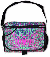 Sac à bandoulière UV motif Psy Acid Dragonfly