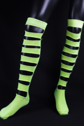 Chaussettes Jaune fluo longues trouées