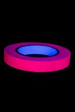 Gaffer rose fluo 19mm x 25m plastifié