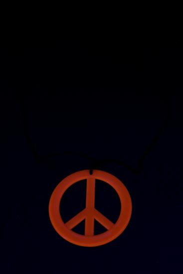 Collier orange fluo Hippie 