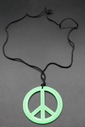 Collier vert fluo Hippie 