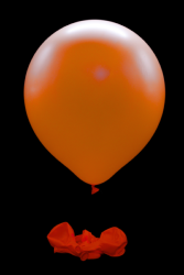 25 maxi ballons ovales orange fluo Ø45 cm