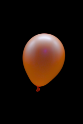 50 Mini Ballons ovales orange fluo Ø13 cm
