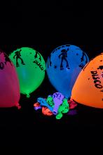 25 Ballons Fluo Disco UV