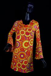 Robe années 70  fluo femme S