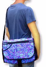 Sac à bandoulière UV motif Psy Bleu Spash