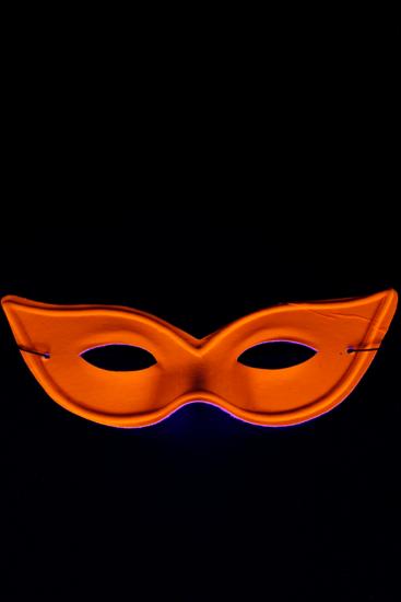 Masque orange fluo vénitien