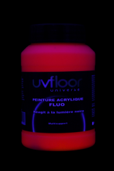 Peinture fluorescente 250ml UV active ROSE