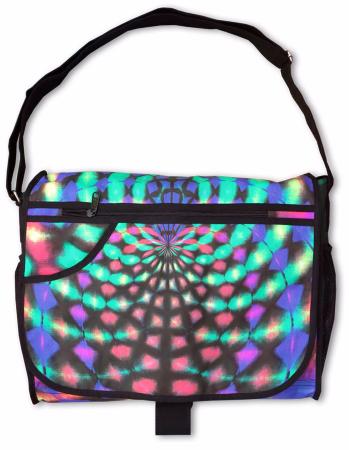 Sac à bandoulière UV motif Psy Rainbow Web