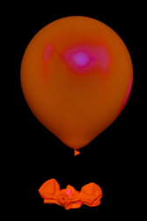 25 maxi ballons ovales orange fluo Ø45 cm