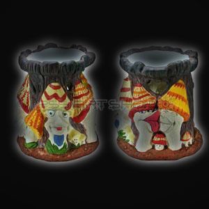 CERAMIC OIL BURNER MUSHROOM FAMILY