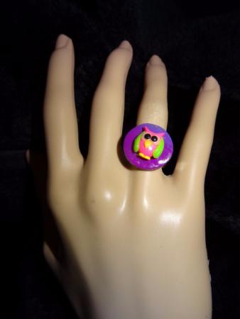 Bague « nature enchantée » chouette