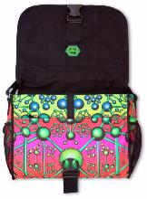 Sac à bandoulière UV motif Psy Atomic Rainbow