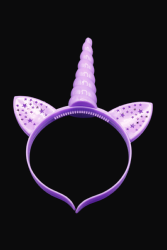 Serre tête violet lumineux licorne