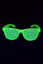 Lunette fluo verte perles