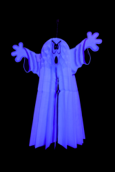 Fantôme papier blanc fluo UV 55 cm