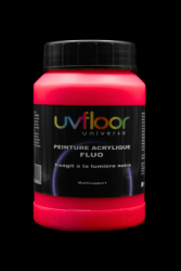 Peinture fluorescente 250ml UV active ROUGE