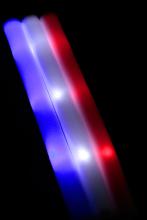 Bâton lumineux led bleu blanc rouge - 47 cm 3 pièces