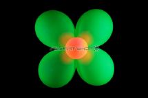 Ballon fluo UV vert  23cm