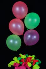 Ballons fluo multicolore ronds Ø 25 lot de 100
