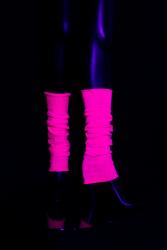 Chaussettes de danse rose fluo UV