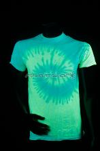 T-shirt UV neon Tie Dye jaune et vert XXL