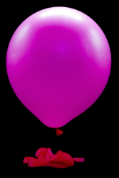 25 maxi ballons ovales rose fluo Ø45 cm
