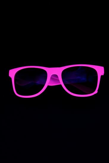 Lunettes rose fluo UV années 80