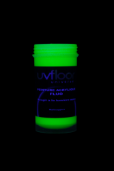 Peinture fluorescente 100ml UV active JAUNE