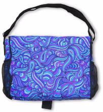 Sac à bandoulière UV motif Psy Bleu Spash