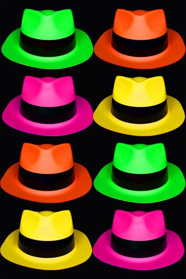 Best Seller : Lot de 12 chapeaux fluo Al Capone