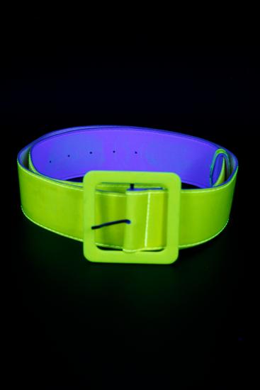 Ceinture jaune fluo large 