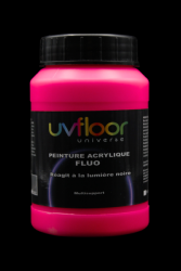 Peinture fluorescente 250ml UV active ROSE