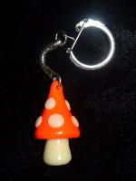 Porte-clé amanite tue-mouche 3D en pâte polymère