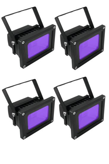 4 X Projecteur lumière noire UV led 385-400nm 10w