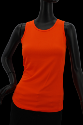 Débardeur sport orange fluo femme XS