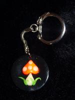 Porte-clé amanite tue-mouche en pâte polymère